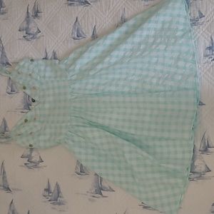 Zara gingham blue checkered summer dress